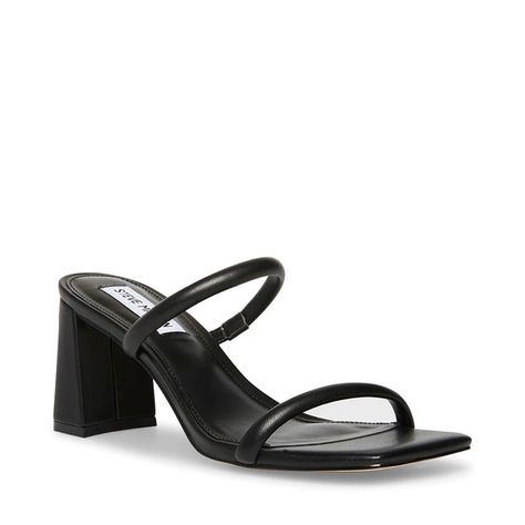 STEVE MADDEN LILAH BLACK Lilah Black, Steve Madden Lilah, Blundstone Men, Steve Madden Store, 3 Inch Heels, Fresh Look, Womens Heels, Black Heels, Strap Sandals