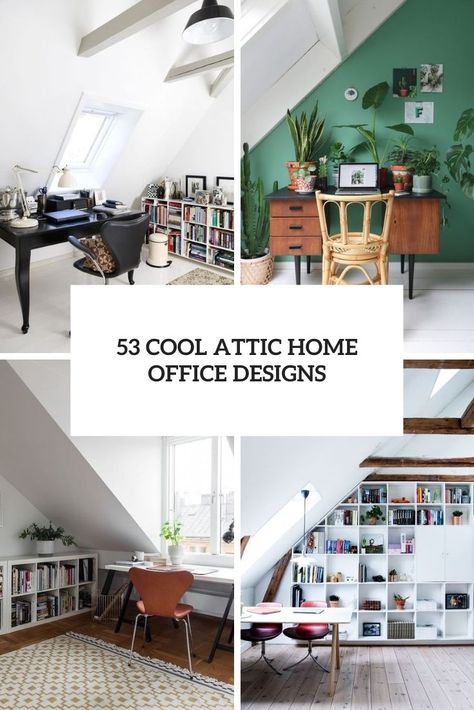 Small Attic Ideas Low Ceilings Office, Slanted Ceiling Desk Ideas, Home Office In Attic Space, Home Office Loft Design, Attic Conversion Ideas Office, Attic Working Space, Loft Space Office Ideas, Attic Workspace Office, Home Office Pitched Ceiling