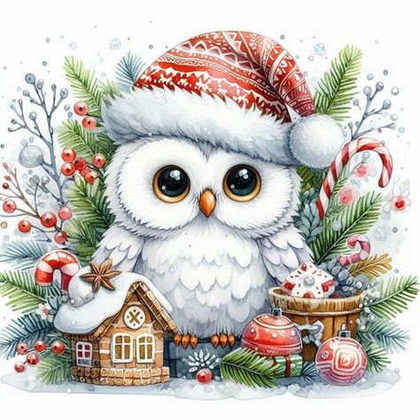 Free Printable Clipart | Facebook Christmas Clipart Free Printable, Winter Owls, Busted Canvas, Christmas Clipart Free, Free Printable Clip Art, Christmas Toppers, Christmas Images Free, Winter Christmas Scenes, Christmas Topper