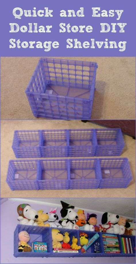 Plastic Crate Shelf - 150 Dollar Store Organizing Ideas and Projects for the Entire Home Dollar Store Organizing Ideas, Crate Shelf, Dollar Store Diy Organization, Diy Organizer, Diy Rangement, Vintage Buffet, Plastic Crates, Crate Shelves, Storage Shelving