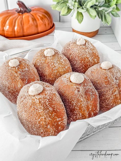 Deep Fried Pumpkin Donuts Recipe, Pumpkin Donuts With Cream Cheese Icing, Pumpkin Spice Cheesecake Donuts Recipe, Pumpkin Cream Cheese Donut, Unique Pumpkin Desserts, Pumpkin Spice Donuts Baked, Fall Donut Recipes, Pumpkin Cake Donut Recipe, Sweet Potato Donut Recipe