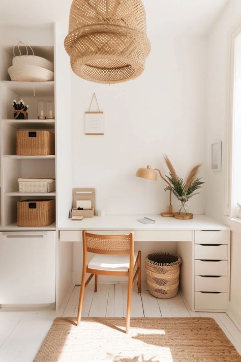 Use these tips to get the perfect small bedroom / home office combo. Small Space Office Storage, Office Slash Guest Room Small Spaces, Small Cloffice Ideas, Bedroom And Workspace Ideas, Small Office And Guest Room Combo, Office In Bedroom Ideas Small, Spare Bedroom Office Combo, Small Guest Bedroom Office Combo, Home Office And Guest Room Combo