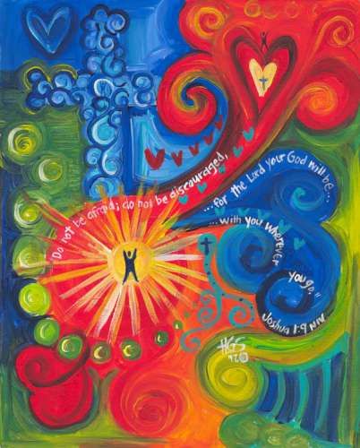 Art of Hope- this is one of my favorite ones! Feast Of Purim, The Book Of Esther, Group Painting, Diy Totem, Book Of Esther, Church Graphics, Denim Art, Prophetic Art, Joshua 1