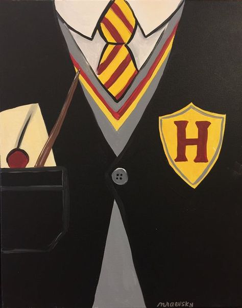 Simple Harry Potter Painting Ideas, Harry Potter Art Ideas Easy, Slytherin Painting Ideas On Canvas, Harry Potter Painting On Canvas, Harry Potter Hogwarts Drawing, Canvas Painting Ideas Harry Potter, Harry Potter Canvas Painting Easy, Harry Potter Acrylic Painting Easy, Harry Potter Easy Painting