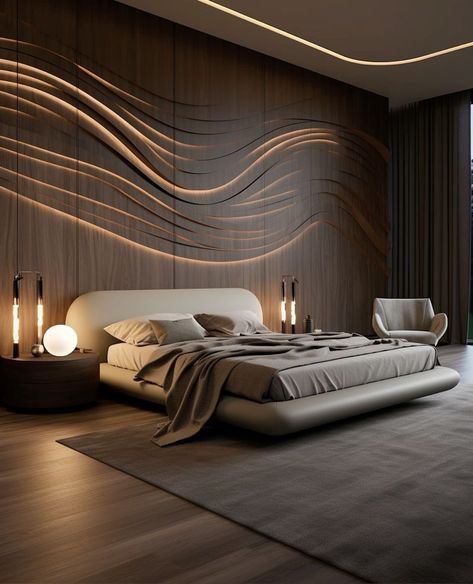 Luxurious Bedrooms Master, Bedroom Design Luxury, Blue Bedroom Design, Amazing Bedroom Designs, Unique Bedroom Design, Bed Interior, Modern Luxury Bedroom, Modern Bedroom Interior, Luxury Bedroom Master