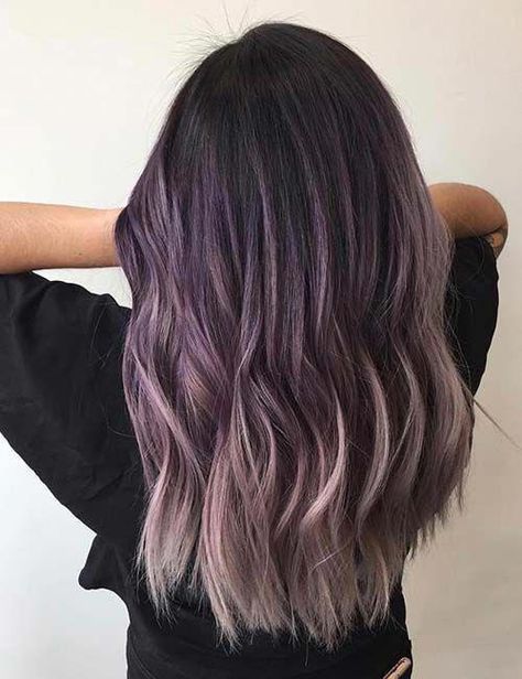 Purple Ombre Hair Color, Pastel Balayage, Purple Hair Color Ombre, Hair Color Ombre, Best Ombre Hair, Ombre Hair Color Ideas, Purple Ombre Hair, Kadeřnické Trendy, Brown Ombre Hair