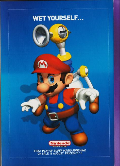 Gaming Ads, Pinata Game, Old Nintendo, 90s Video Games, Rave Flyer, Super Mario Sunshine, Retro Games Poster, Game Ads, Super Mario 3d