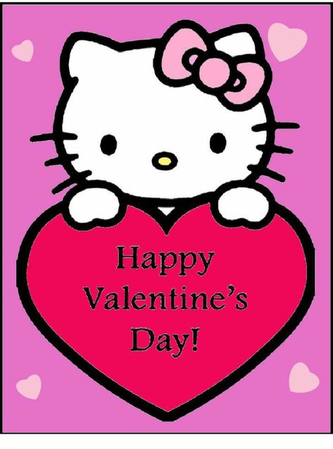 Hello Kitty Valentines, Selamat Hari Valentine, Valentine Drawing, Hello Kitty Imagenes, Valentines Day Drawing, Hello Kitty Printables, Valentine Picture, Valentines Day Coloring Page, Valentine Coloring Pages