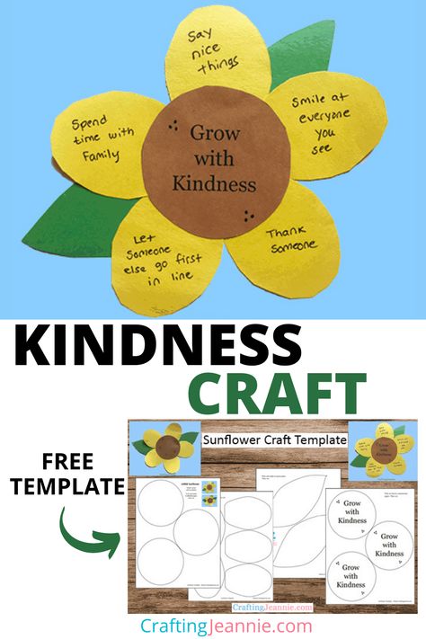 Sunday School Kindness Activities, Crafts About Giving, Crafts For Kindness, Sunflower Craft For Kindergarten, Speak The Truth In Love Craft, Christian Homeschool Activities, Kindness Craft For Kindergarten, Kindness Bible Craft, Sunflower Kindergarten Activities