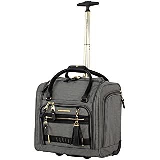 Amazon.com | Steve Madden Designer 15 Inch Carry on Suitcase- Small Weekender Overnight Business Travel Luggage- Lightweight 2- Rolling Spinner Wheels Under Seat Bag for Women (Black) | Carry-Ons Underseat Carry On, Rolling Bag, Designer Luggage, Small Travel Bag, Backpack With Wheels, Carry On Suitcase, Carry On Luggage, Peek A Boo, Bag For Women