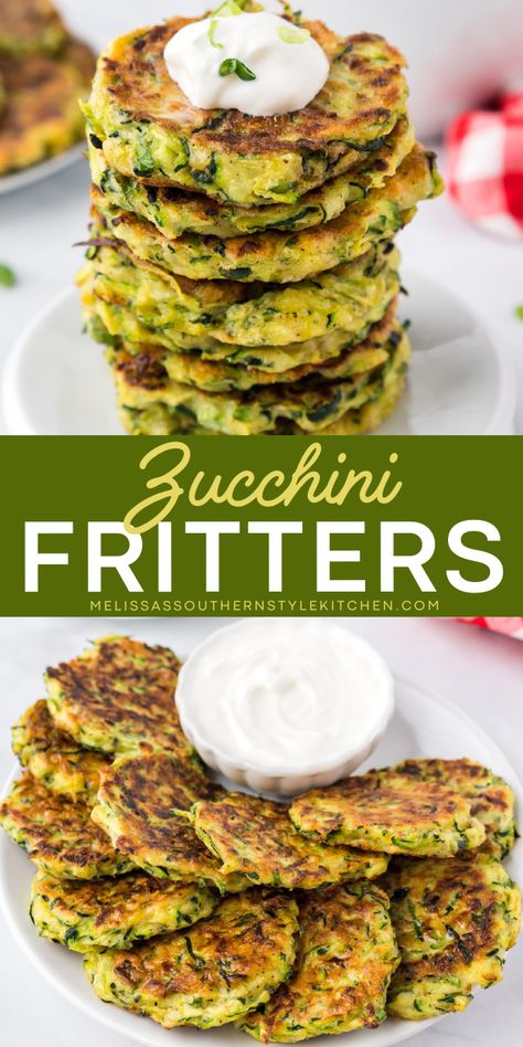 Here's how to make the BEST zucchini Fritters recipe that you should try! A homemade crispy zucchini fritters that you will definitely love. Pin this zucchini fritter recipe for more recipes with zucchini! Italian Zucchini Fritters, Vegetarian Zucchini Recipes, Zucchini Appetizer Recipes, Crispy Zucchini Fritters, Fried Zucchini Recipe, Recipes With Zucchini, Courgette Recipes, Crispy Zucchini, Zucchini Fritters Recipe