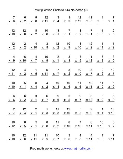 Multiplication Worksheets Grade 5 1-12 Free Printable Multiplication Worksheets, Multiplication Facts Worksheets, Printable Multiplication Worksheets, Math Multiplication Worksheets, Math Fact Worksheets, 5th Grade Worksheets, Multiplication Worksheets, Math Multiplication, Printable Math Worksheets