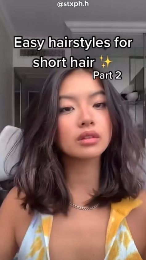 Haine Diy, Fesyen Rambut, Hair Tips Video, Clip Hairstyles, Hairdos For Short Hair, Hair Tutorials For Medium Hair, Short Hair Tutorial, Shot Hair Styles, Peinados Fáciles Para Cabello Corto