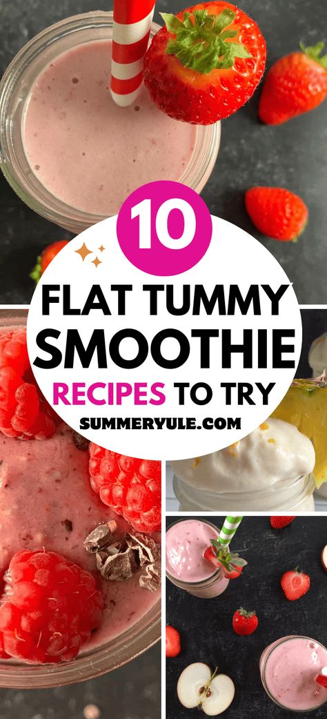 Get the 10 best flat tummy smoothie recipes! Learn the secrets to making flat belly smoothie recipes for weight loss, and why they might work. Lots of people want detox smoothies for flat stomach, flat belly smoothies for weight loss, and belly fat smoothies for bloating. Get the scoop on what’s fad diet hype and what’s legit about belly fat burning smoothies here! 21 Day Fix Smoothies, Smoothies For Flat Stomach, Smoothie Recipes Weight Loose, Tummy Flattening Smoothies, Belly Fat Smoothie Recipes Flat Stomach, Detox Smoothie Recipes Flat Belly, Losing Weight Smoothie Recipes, Slim Smoothie Recipes, Flat Tummy Diet Plan For Women