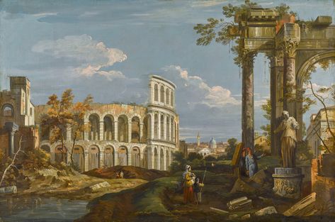 Old Rome Architecture, Old Rome Aesthetic, Colosseum Aesthetic, Vegas Artwork, Notion Themes, Old Rome, Rome Painting, Rome Architecture, Old Master Paintings