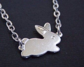 Bunny Shape, Bunny Pendant, Small Bunny, Bunny Jewelry, Rabbit Necklace, Rabbit Jewelry, Bunny Necklace, Rabbit Charm, Rabbit Necklaces