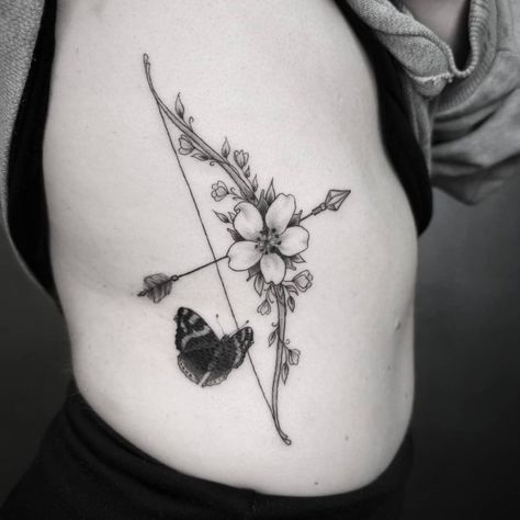 Sagittarius Tattoo Designs, Tattoo With Flowers, Sagittarius Tattoo, Jasmine Flower, Letter J, Tattoo Designs For Women, Dreamcatcher Tattoo, Star Signs, Tattoos For Women