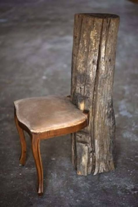 Log Chairs, Diy Muebles Ideas, Into The Wood, Log Furniture, Tree Stump, Into The Woods, Take A Seat, Wooden Chair, Wood Chair