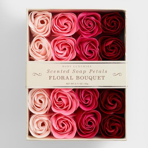 Both beautiful and practical, our soap petals come in the shape of realistic rosebuds and are scented with a delightful floral bouquet. Use them decoratively in your favorite dish or apothecary jar to fragrance your bathroom, or use a few petals for single-use hand washing. Also could be used for bath accessories, bathing, body soap, floral soap petals, hand soap, personal care, rose soap, rose soap petals, soap, soap petals, taking a bath. By Cost Plus World Market.483676 Soap Petals, Soap Roses, Floral Soap, Rose Soap, Soap Recipes, Diy Soap, Home Made Soap, Handmade Soaps, World Market