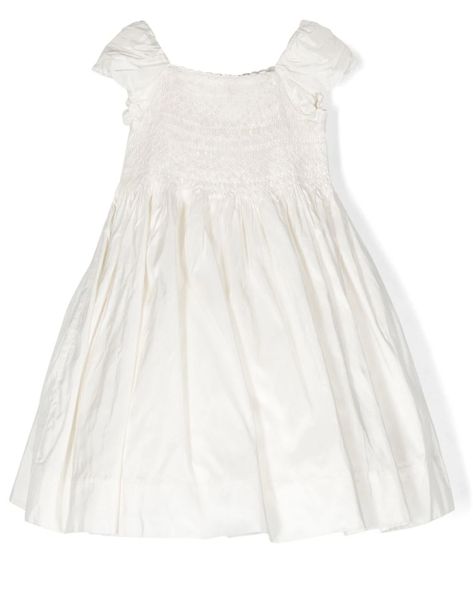 Ralph Lauren Kids Smocked-Detail Dress smocked-detail dress from RALPH LAURE... Casual Dresses For Girls, Kids Smock, White Mulberry, Ralph Laure, Fendi Kids, Smocked Dresses, Dress With Jean Jacket, Girls Casual Dresses, Dolce And Gabbana Kids