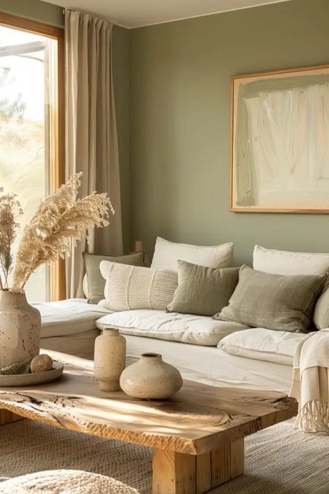 7 Best Calming Living Room Wall Colors - Blog by Cavelights Calm Benjamin Moore Living Room, Earth Tone Walls Living Room, Boho Wall Color Ideas Living Room, Muted Color Living Room, Beige Paint Living Room, Neutral Accent Wall Living Room, Natural Colors Living Room, Accent Wall Colors Living Room, Warm Colors For Living Room