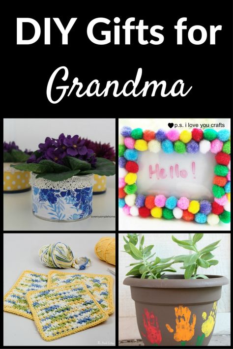 Here is a collection of gifts to make for Grandma. There are some for kids and some for adults. No matter what you choose, Grandma will be happy that you gave her something homemade. Homemade Gift For Grandma, Handmade Gifts For Grandma, Grandma Diy, Diy Gifts For Grandma, Birthday Presents For Grandma, Homemade Birthday Gifts, Presents For Grandma, Diy Easter Gifts, Homemade Mothers Day Gifts