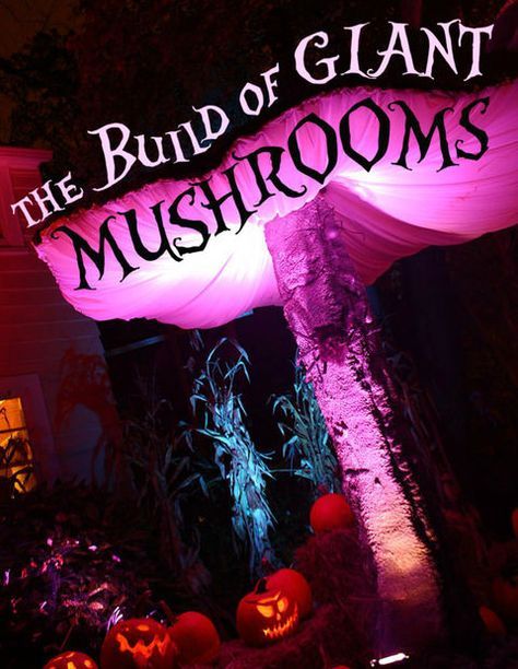 Build Your Own Giant Mushrooms - for Halloween, Alice in Wonderland themes, Dr. Suess themes, weddings, theater, festivals, garden parties and more. Alice Halloween, Halloween Alice In Wonderland, Alice In Wonderland Props, Alice In Wonderland Garden, Alice In Wonderland Decorations, Dark Alice In Wonderland, Giant Mushroom, Wonderland Events, Alice In Wonderland Wedding