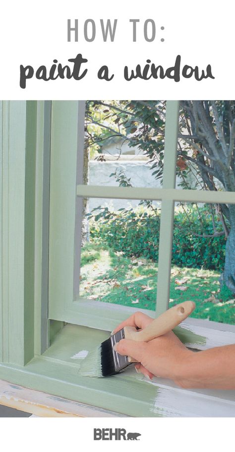 Add a pop of color to your home in an unexpected way with this DIY painted window frame tutorial! BEHR MARQUEEⓇ Interior Paint & Primer In One makes this home makeover project a breeze. Click below to see how you can tackle this home improvement project this spring. Interior Window Trim Color Ideas, Painted Interior Window Trim, Painted Window Frames Bedroom, How To Paint A Window Frame, Window Frame Painting Ideas, Painted Interior Window Frames, Painting Interior Window Trim, Window Frame Color Ideas, Window Frame Colours Exterior