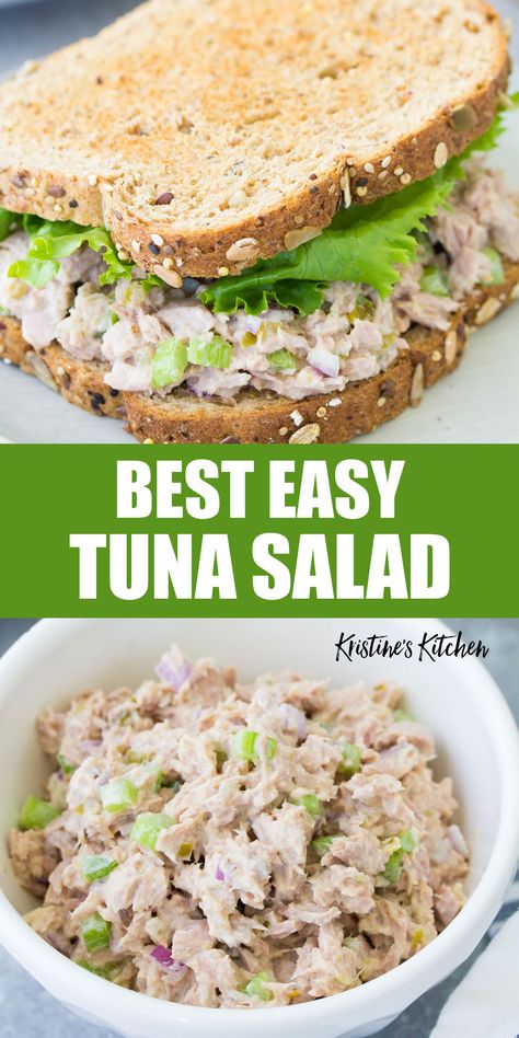 Make Tuna Salad, Best Tuna Fish Recipe, Tuna Salad For Sandwiches, Easy Tuna Sandwich Recipes, Recipes For Tuna Salad, Best Tuna Fish Salad Recipe, Can Tuna Lunch Ideas, Tuna Salad Sandwich Recipe Easy, Best Tuna Salad Recipe Healthy