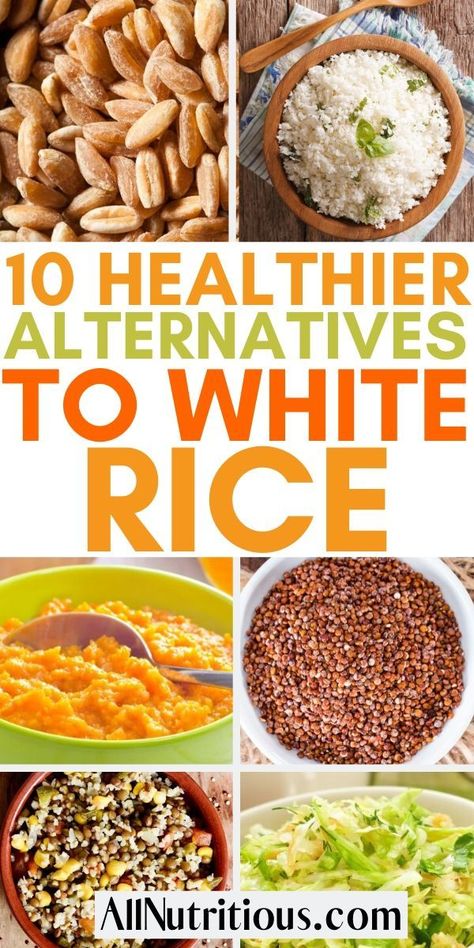 Healthy White Rice, Rice Alternative, Rice Alternatives, Food Substitutes, Food Substitutions Healthy, Rice Diet, Rice Substitute, Healthier Alternatives, Healthy Rice