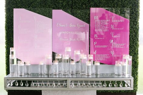 Ombre Acrylic Sign, Wedding Installations, Acrylic Seating Chart, Seating Board, Hot Link, Beach Resort Wedding, Floating Candles Wedding, Monarch Beach Resort, Trendy Invitations