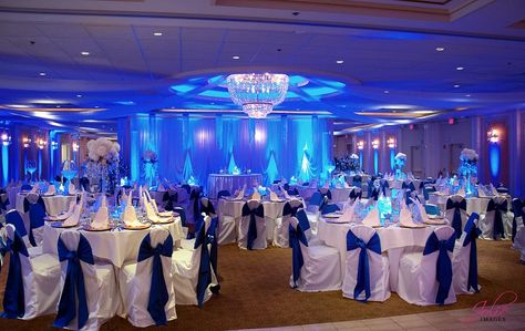 Timeless elegance is evident in every detail of this premier banquet hall, nestled in the heart of Chicago’s Northwest Suburbs. Banquet Halls in Chicago. Wedding Reception and Ceremony in Chicagoland. Wedding Venue in Chicago - Astoria Banquets www.AstoriaBanquets.com #astoriabanquets #weddingreceptionchicago #banquethallchicago #winterwonderlandwedding www.Astoriabanquets.com Royal Blue Wedding Theme, Blue Wedding Decorations, Royal Blue Wedding, Chicago Wedding Venues, Blue Themed Wedding, Navy Blue Wedding, Wedding Dj, Wedding Plans, Trendy Wedding