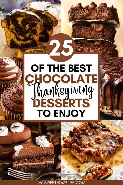 Thanksgiving Dessert Ideas Chocolate, Easy Pan Dessert Recipes, Easy Thanksgiving Desserts Recipes Chocolate, Dessert To Make For Thanksgiving, Thanksgiving Desserts With Chocolate, Thanks Giving Desserts Ideas, Thanksgiving Recipes Dessert Chocolate, Easy Chocolate Thanksgiving Dessert, Deserts For Thanksgiving Dinner