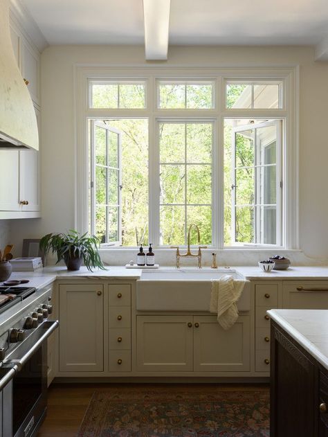 Kitchen Windows Above Sink, Window Above Sink, Above Kitchen Sink, Window Over Sink, Kitchen Sink Window, Above Sink, Kitchen Cabinet Ideas, Cabinet Ideas, Casement Windows