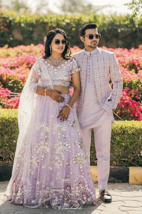 Engagement Outfits Indian, Indian Engagement Outfit, Engagement Couple Dress, Engagement Dress For Groom, Wedding Matching Outfits, Engagement Dress For Bride, Wedding Kurta For Men, Groom Dress Men, Wedding Outfits For Groom