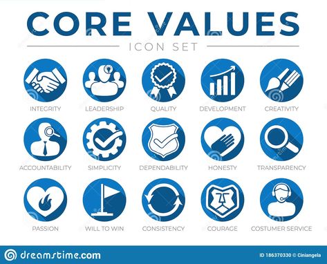 Company Core Values Round Web Icon Set. Integrity, Leadership, Quality and Devel #Sponsored , #Values, #Web, #Icon, #Company, #Core Company Core Values, Blue Core, Icons Website, Flat Icons Set, Leadership Qualities, Company Values, Web Icons, Business Company, Flat Icon