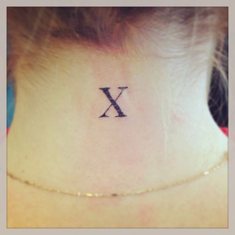 Roman Numeral 10 Roman Numeral 10, Roman Numeral Tattoo, Numeral Tattoo, Roman Numeral Tattoos, Roman Numeral, Roman Numerals, Triangle Tattoo, Tatting, Something To Do