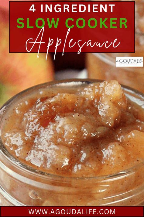 Homemade Applesauce Crockpot, Chunky Applesauce Recipe, Easy Apple Sauce, Homemade Applesauce Recipes, Crockpot Applesauce, Slow Cooker Applesauce, How To Make Applesauce, Applesauce Recipe, Apple Sauce Recipes