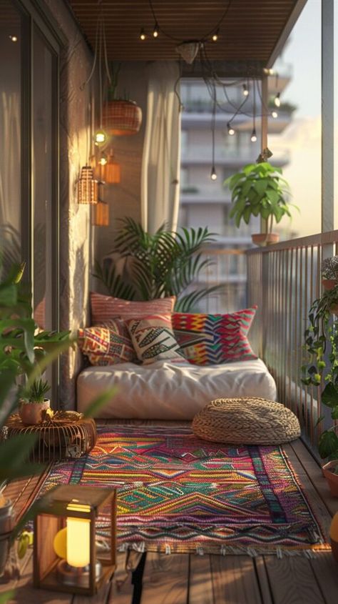 Apartment Porch, Rustic Outdoor Decor, Modern Balcony, Small Balcony Design, Apartment Patio, Small Balcony Decor, Small Balcony Ideas, Apartment Balcony Decorating, Balcony Design