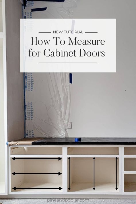 How to Measure for Cabinet Doors - Pine and Poplar Cabinet Fronts Diy, Diy Cabinet Plans How To Build, How To Build Doors For Cabinet, Diy Kitchen Cabinet Doors How To Build, How To Measure Cabinet Doors, How To Make Kitchen Cabinet Doors, How To Measure For Cabinet Doors, Diy Mdf Cabinet Doors, How To Build Cabinet Doors