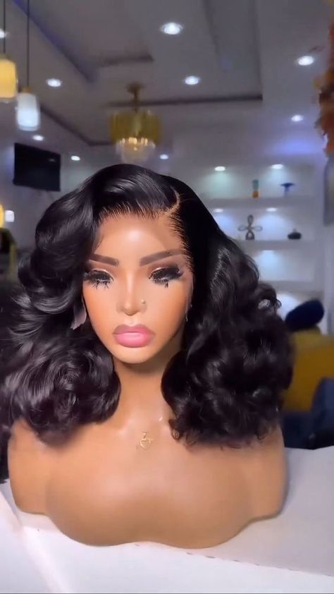 Variety: With a wig, you can enjoy the versatility of having different hair for different days. Loose Wave Hair, Short Lace Front Wigs, Frontal Wig Hairstyles, Bridal Hair Inspiration, Loose Waves Hair, Quick Weave Hairstyles, Short Human Hair Wigs, Hair Bob, Hair Ponytail Styles