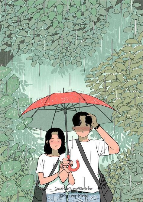 Art Love Couple, Korean Illustration, 심플한 그림, Couple Drawing, Cute Couple Drawings, Couple Illustration, Lukisan Cat Air, Korean Art, Cute Couple Art