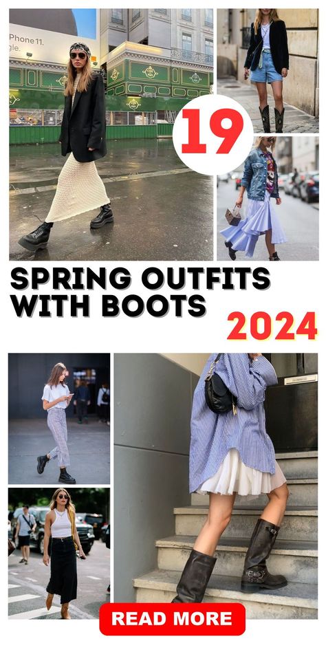 Don't let a little rain dampen your style. Our Spring Outfits with Boots 2024 collection includes rain-appropriate boots that keep you dry and fashionable. Pair them with your favorite spring pieces for a look that's both practical and chic. Chelsea Boots Outfit Women Spring, Spring Boots Outfit 2024, Spring Boots 2024, Summer Chelsea Boots Outfit, Spring Combat Boots Outfit, Rainboot Outfits Spring, Chelsea Boots Outfit Spring, Dress And Rain Boots Outfit, Summer Rain Boots Outfit