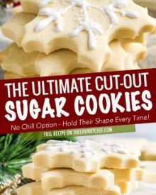 Holiday Baking Recipes Christmas, Cut Out Sugar Cookies, Perfect Edges, The Chunky Chef, Chunky Chef, Cut Out Sugar, Holiday Baking Christmas, Cookie Recipes Chewy, Best Sugar Cookie Recipe