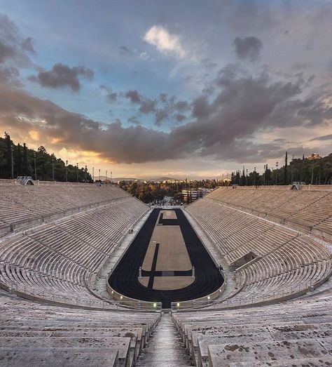 "Kallimarmaro" The Panathenaic Stadium in Athens, Greece | by skigo.php Panathenaic Stadium, Greek Island Hopping, Greece Athens, Vacation Meals, Samos, In Construction, Island Hopping, Greek Island, Corfu