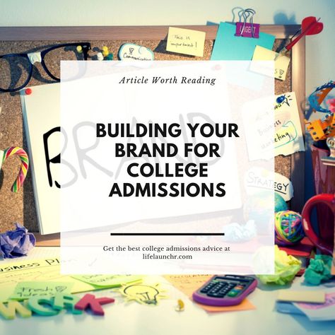 Building a brand is not just for businesses anymore! Given the complex college admissions process students face today, building a coherent identity—a “brand”—is critical for students applying to college. Learn more here Applying To College, Building A Brand, College Admissions, Strengths And Weaknesses, College Admission, College Fun, Brand Building, Authentic Self, Build Your Brand