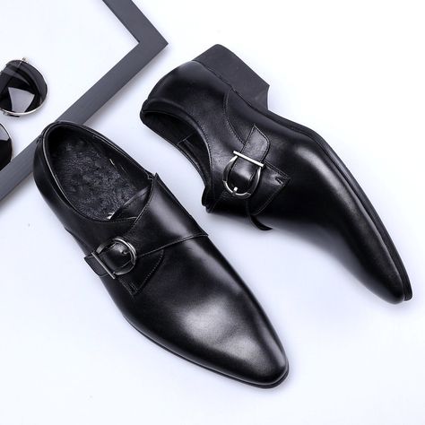 Large Size Men Metal Buckle Classic Business Formal Dress Shoes Leather Fashion Men, Designer Wedding Shoes, Casual Leather Shoes, Casual Dress Shoes, Oxford Dress Shoes, Oxford Shoes Men, Italian Shoes, Business Shoes, Leather Shoes Men