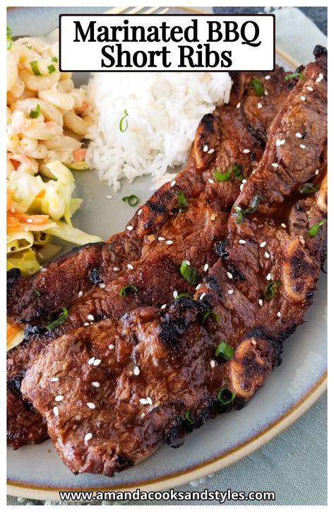 Bbq Flanken Short Ribs Recipe Oven, Short Ribs Recipe Flanken, Beef Chuck Short Rib Flanken Style, Miami Short Ribs, Japanese Short Ribs Recipe, Flanken Short Ribs Recipe Grilled, Summer Short Ribs Recipe, Korean Bbq Short Ribs Marinade, Short Ribs Korean Style