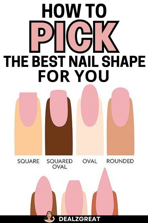 How To Select The Perfect Nail Shape For You Nails Acrylic Shape Guide, Type Of Hands Shape, Nail Shape Short Nails, Artificial Nail Shapes, Mail Shapes 2023, Nail Shapes Short Nails, Nails For Hand Types, Nail Extension Shapes, What Shape Nails Should I Get