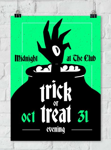 Halloween Promotion Design, Promotional Design Poster, Halloween Party Poster Design, Halloween Branding, Halloween Poster Ideas, Halloween Event Poster, Halloween Illustration Design, Halloween Design Graphic, Neon Green Background